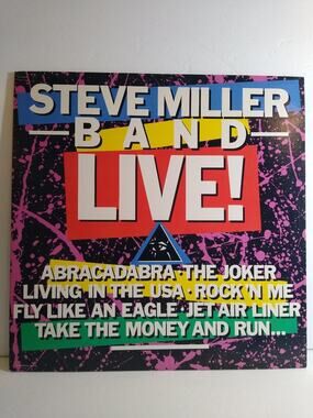 Steve Miller Band – LIVE! LP Record 1983 Capitol Rock Classic 33 RPM
